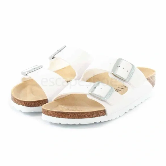 Birkenstock Arizona White Leather Birkoflor 41 - Picture 4 of 16